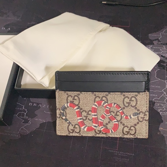Kingsnake print GG Supreme card case - Picture 1 of 4